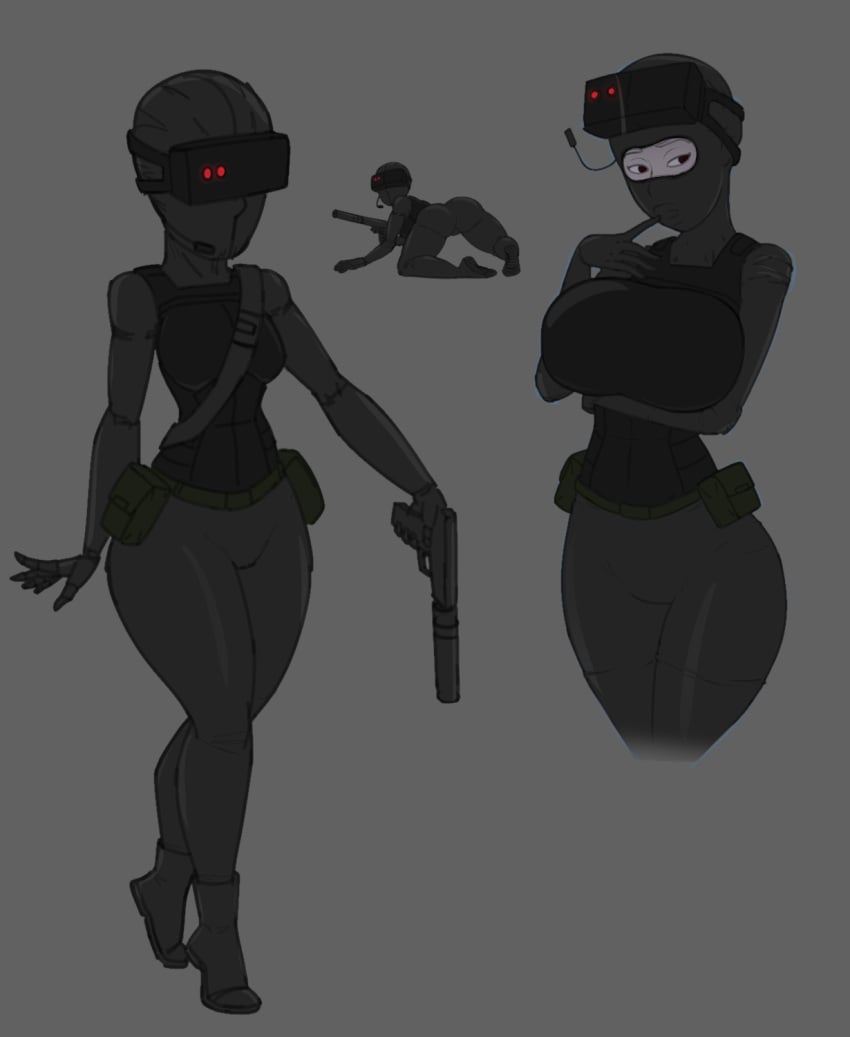 2d black_ops_(half-life) black_ops_assassin bulletproof_vest child_bearing_hips curvy diklonius faceless_female female game gun half-life huge_breasts mask military night_vision_goggles pistol tactical_gear thick_thighs tight_clothing utility_belt voluptuous voluptuous_female weapon wide_hips