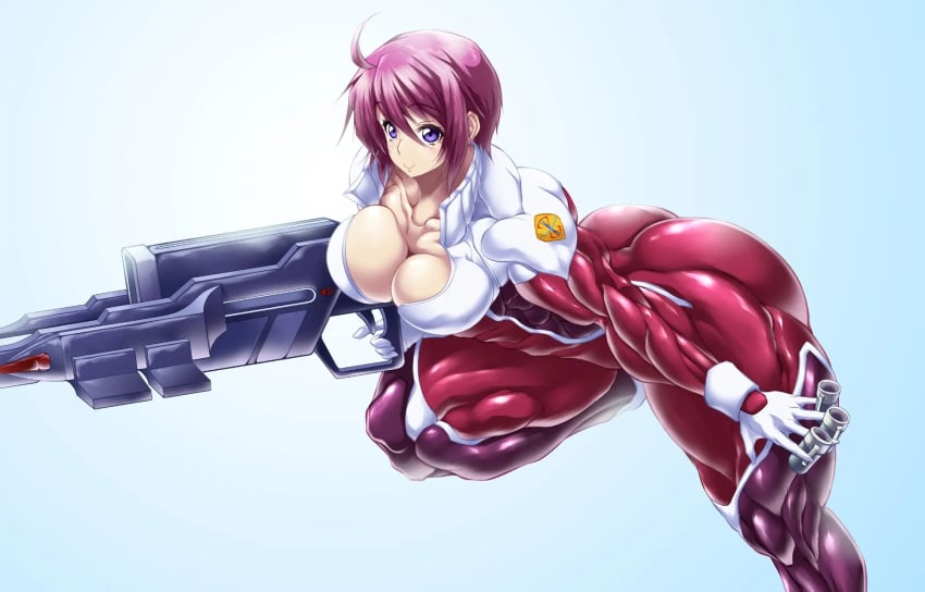 1girls abs ass_up athletic athletic_female big_muscles big_thighs bodysuit breast_squish buff busty cleavage costume_switch curves curvy_body cute cute_face dat_ass excited exposed exposed_ass exposed_breasts fit_female gun gundam gundam_seed gundam_seed_destiny highres holding holding_object larger_female lunamaria_hawke munitions muscle_tone muscular_arms muscular_ass muscular_back muscular_female muscular_legs muscular_thighs pose posing purukogi_(plasma_beach) red_hair ripped seductive seductive_look seductive_pose seductive_smile short_hair simple_background smiling thick thick_ass thick_hips thick_legs thick_thighs thunder_thighs tight_clothes tight_clothing toned_female voluptuous weapon wide_hips wide_thighs