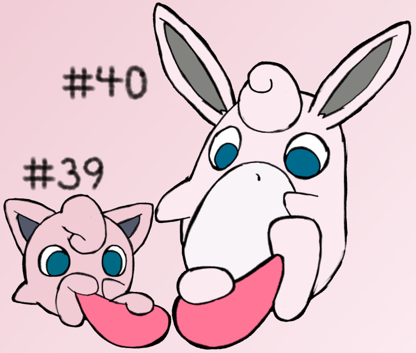 2022 ambiguous_gender blue_eyes digital_media_(artwork) erection feral foot_fetish foot_play footjob futanari generation_1_pokemon genitals hi_res jigglypuff male nintendo paws penis pokémon_(species) pokemon pokemon_(species) secretsableye sex simple_background text wigglytuff