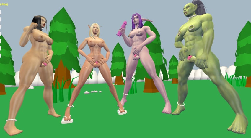 3d 4futas abs anklet balls barefoot big_balls blonde_hair blood_elf breast_size_difference breasts chastity chastity_cage dildo dildo_in_hand elf elf_futanari feet futa_only futanari green_eyes green_skin hand_on_crotch hcdev human legs light-skinned_futanari light_skin muscular muscular_arms muscular_futanari muscular_legs muscular_thighs necklace night_elf nipple_piercing nipples oiled oiled_skin open_mouth orc orc_futanari pink_skin pose posing purple_hair self_upload sex_toy shiny shiny_skin small_breasts tanned thighs toes warcraft world_of_warcraft