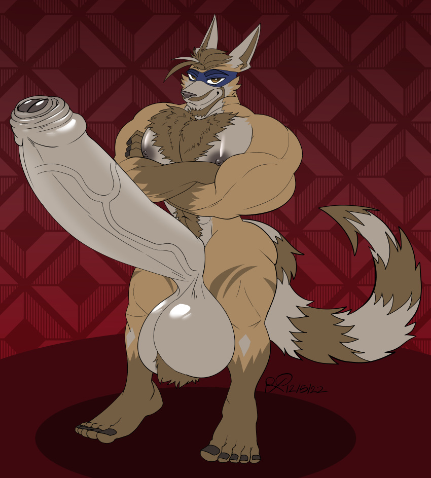 abs balls biceps boner erection furry gay hyper hyper_balls hyper_genitalia hyper_penis hyper_testicles male male_focus male_only muscles muscular muscular_arms muscular_ass muscular_back muscular_legs muscular_male muscular_thighs nipples pecs penis rxq sir_galleth_cooper sly_cooper_(series) solo solo_male veins veiny_penis