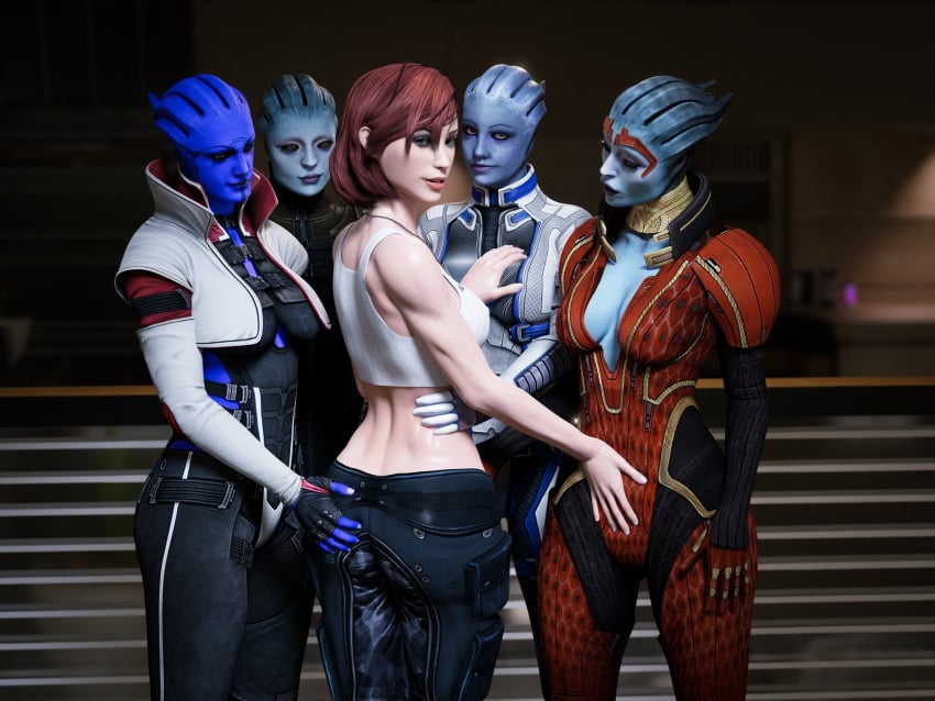 3d 5girls alien alien_girl alien_humanoid aria_t'loak asari ass athletic athletic_female big_ass big_breasts bioware blue-skinned_female blue_body blue_eyes blue_skin breasts busty child_bearing_hips cleavage commander_shepard currysfm curvaceous curvy curvy_figure eyebrows eyelashes eyes fat_ass female female_only femshep fit fit_female hair harem hips hourglass_figure huge_ass huge_breasts human humanoid large_ass large_breasts legs liara_t'soni light-skinned_female light_skin lips mass_effect mass_effect_2 mass_effect_3 morinth multiple_females multiple_girls samara thick thick_legs thick_thighs thighs toned toned_female upper_body voluptuous waist wide_hips yuri