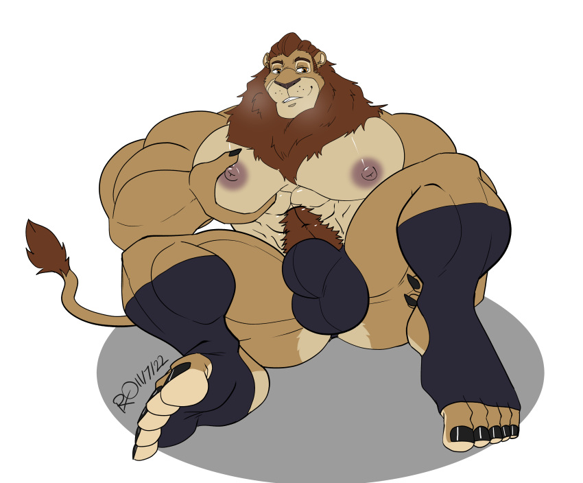 abs biceps furry leodore_lionheart male male_focus male_only muscle muscles muscular muscular_arms muscular_ass muscular_back muscular_legs muscular_male muscular_thighs nipples pecs rxq veins veiny_penis zootopia