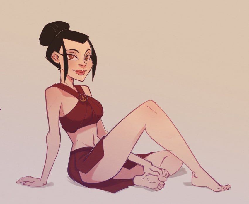 1girls 2019 ankle_grab ass avatar_the_last_airbender azula bare_arms bare_legs barefoot belly belly_button big_lips bikini bikini_top black_hair breasts brown_eyes butt calves clothed clothed_female clothes clothing color colored eye_contact feet female female_focus female_only fishnet_clothing hagfish hair hair_bun hair_up hand_on_foot hand_on_leg holding_foot holding_leg innie_belly_button legs legs_apart light-skinned_female light_skin lips lipstick looking_at_viewer medium_breasts medium_hair navel nickelodeon plain_background red_lipstick simple_background sitting sitting_down skirt smile smiling smiling_at_viewer soles solo solo_female solo_focus swimsuit thick_lips thighs toes upskirt white_background