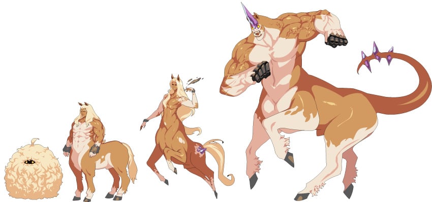 alpha_channel animal_genitalia blonde_hair centaur cloud_meadow equid equid_taur evolutionary_family genitals group hair hi_res hooves humanoid_taur long_hair male male_only mammal mammal_taur muscular muscular_male muscular_taur official_art open_mouth quadruped s-purple sheath simple_background tail taur transparent_background vein veiny_muscles