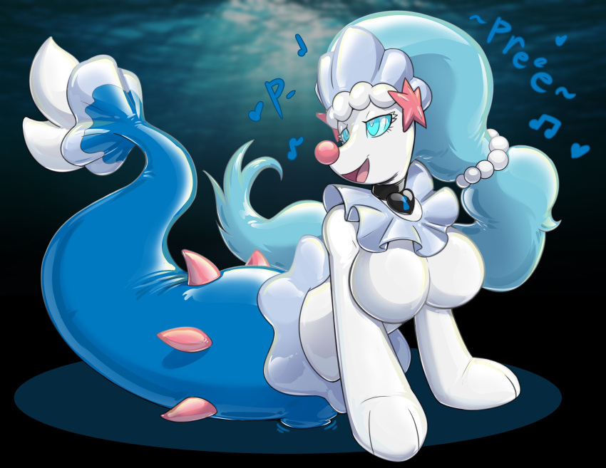 big_breasts breasts female furry hypnosis latex pokémon_(species) pokemon primarina shinyhelix