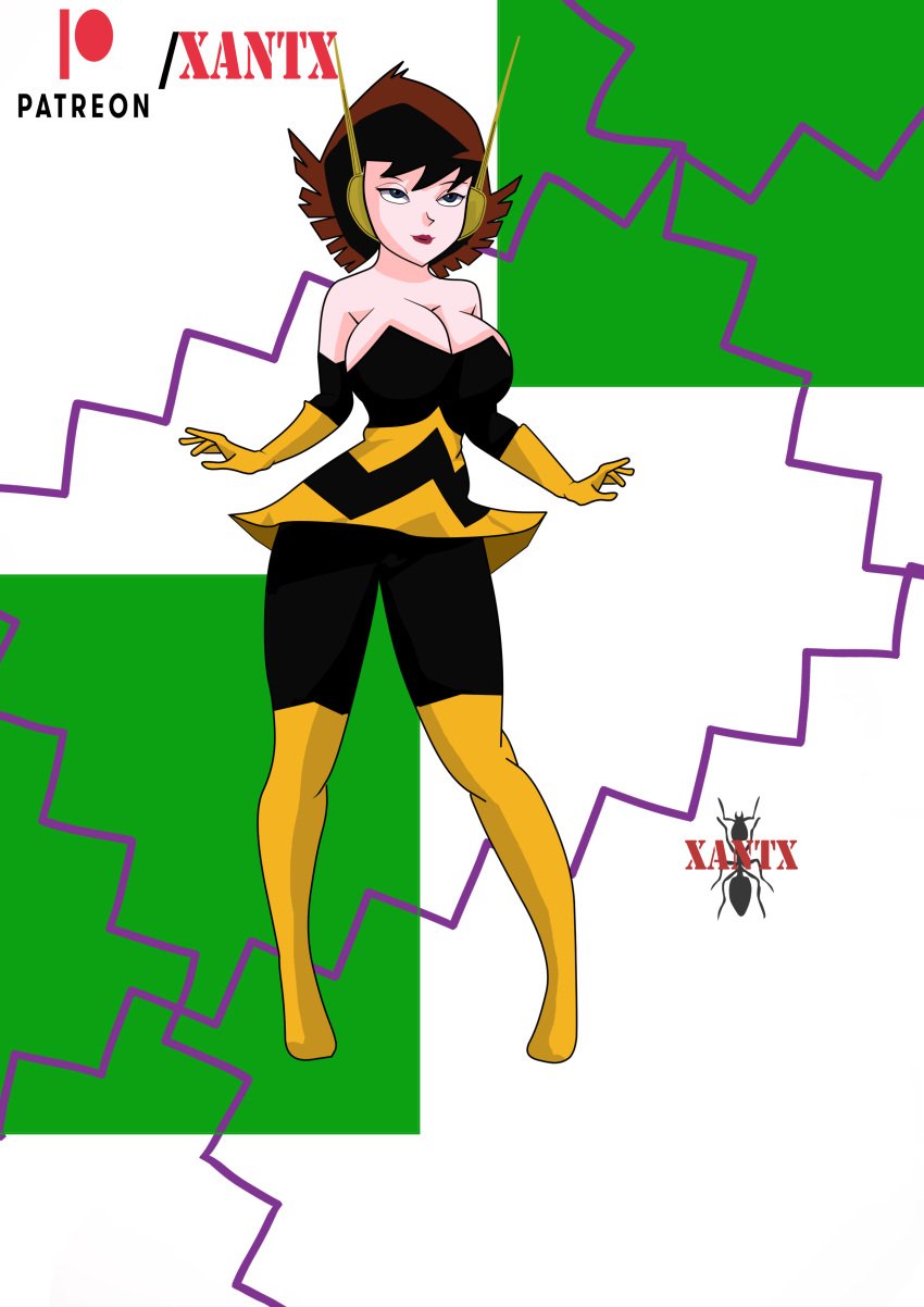 1girls avengers big_breasts breasts busty cleavage female female_only janet_van_dyne large_breasts marvel marvel_comics solo the_avengers:_earth's_mightiest_heroes voluptuous wasp_(earth's_mightiest_heroes) wasp_(marvel) xantx