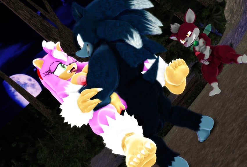 3d 3d_(artwork) amy_rose amy_rose_the_werehog anthro anthro_penetrating balls barefoot being_watched blue_body blue_fur breasts chip_(sonic) digital_media_(artwork) eulipotyphlan female female_penetrated fuckgirl fur genitals green_eyes hedgehog hi_res humanoid_genitalia humanoid_penis looking_at_another male male/female male_penetrating male_penetrating_female malicekira mammal masturbation mmd nipples open_mouth penetration penis pink_body pink_fur sega sex sonic_(series) sonic_the_hedgehog sonic_the_hedgehog_(series) sonic_the_werehog sonic_unleashed vaginal_penetration were wereeulipotyphlan werehog