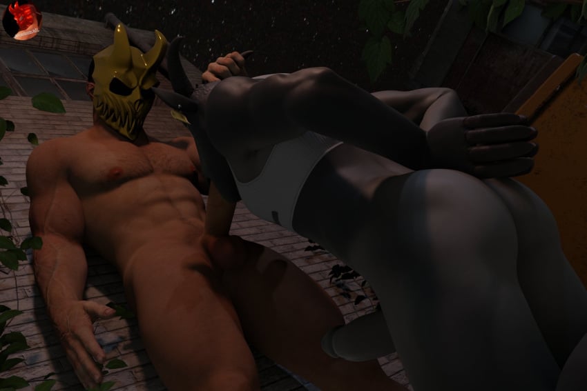 2boys 3:2 3d_(artwork) abs anthro ass balls biceps big_penis blender_(software) bovid caprine clothing crossover daddy_of_darkness demon digital_media_(artwork) duo epic_games erection fellatio forced fortnite fur genderswap_(ftm) genitals goat goat_simulator hand_on_head hi_res horn horn_grab human interspecies looking_down male male/male male_penetrating mammal manly mask muscular muscular_anthro muscular_male nipples nude open_mouth oral oral_penetration pecs penetration penile penis pilgor_(goat_simulator) rape rule_63 sex shirt slaughter_to_prevail smokedaddy tank_top teeth topwear vein veiny_penis yaoi