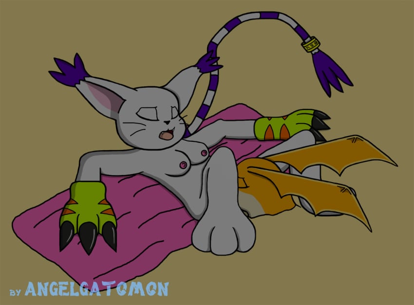 angelgatomon_(artist) digimon gatomon patamon tagme