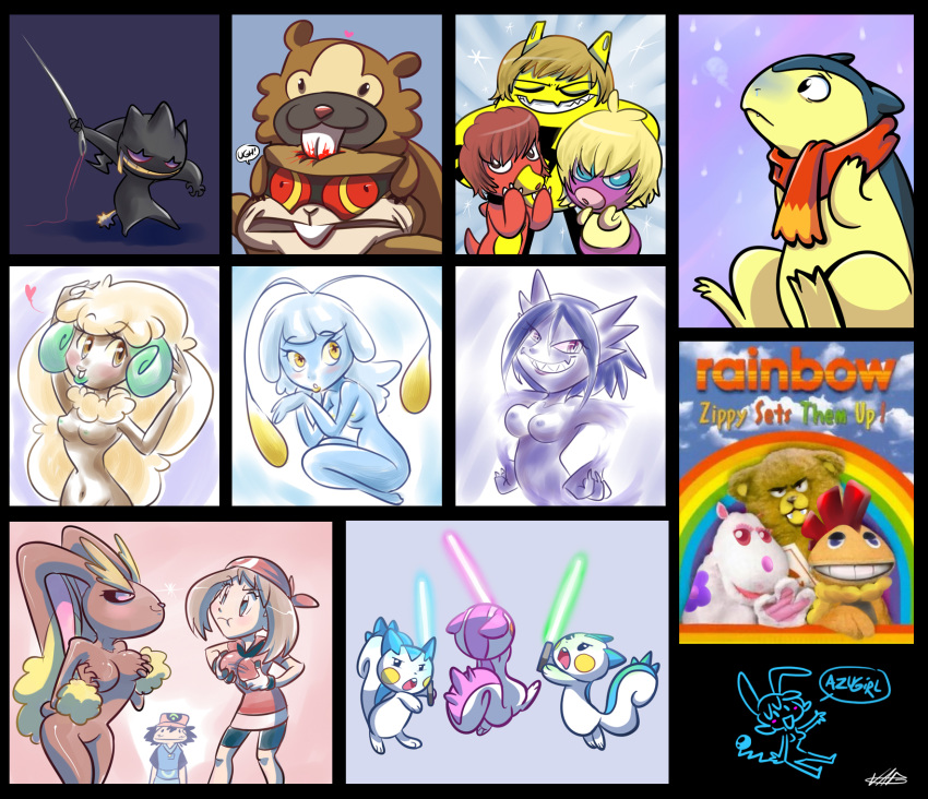 ash_ketchum azumarill banette bidoof bungle chinchou cosplay crossover elekid george haunter human justin_bieber lopunny magby may_(pokemon) munna pachirisu patrat pokemon pokemon_(species) pokephilia rainbow satoshi_(pokemon) scrafty smoochum straight_hair typhlosion ursaring vaporotem whimsicott zippy