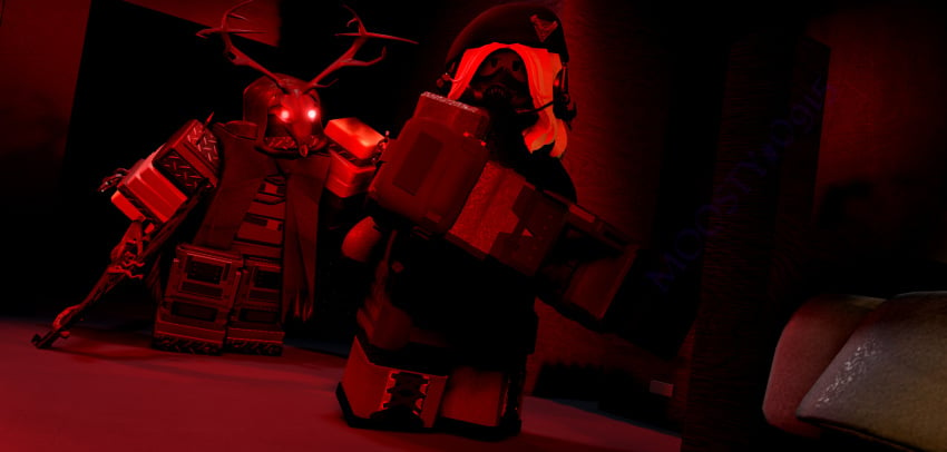 3d armor decaying_winter gun holding_weapon imminent_rape imminent_sex inside moosty nova_(decaying_winter) red_lighting reikgon_cultist roblox roblox_game robloxian self_upload tagme white_hair