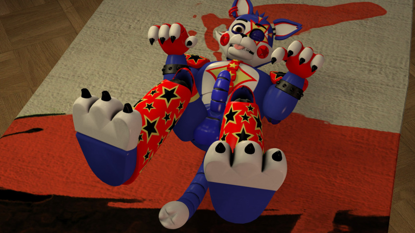 3d animatronic balls bed bodypaint domestic_cat feline five_nights_at_candy's five_nights_at_freddy's five_nights_at_freddy's:_security_breach fnaf foot_focus glamrock_candy male male_only penis