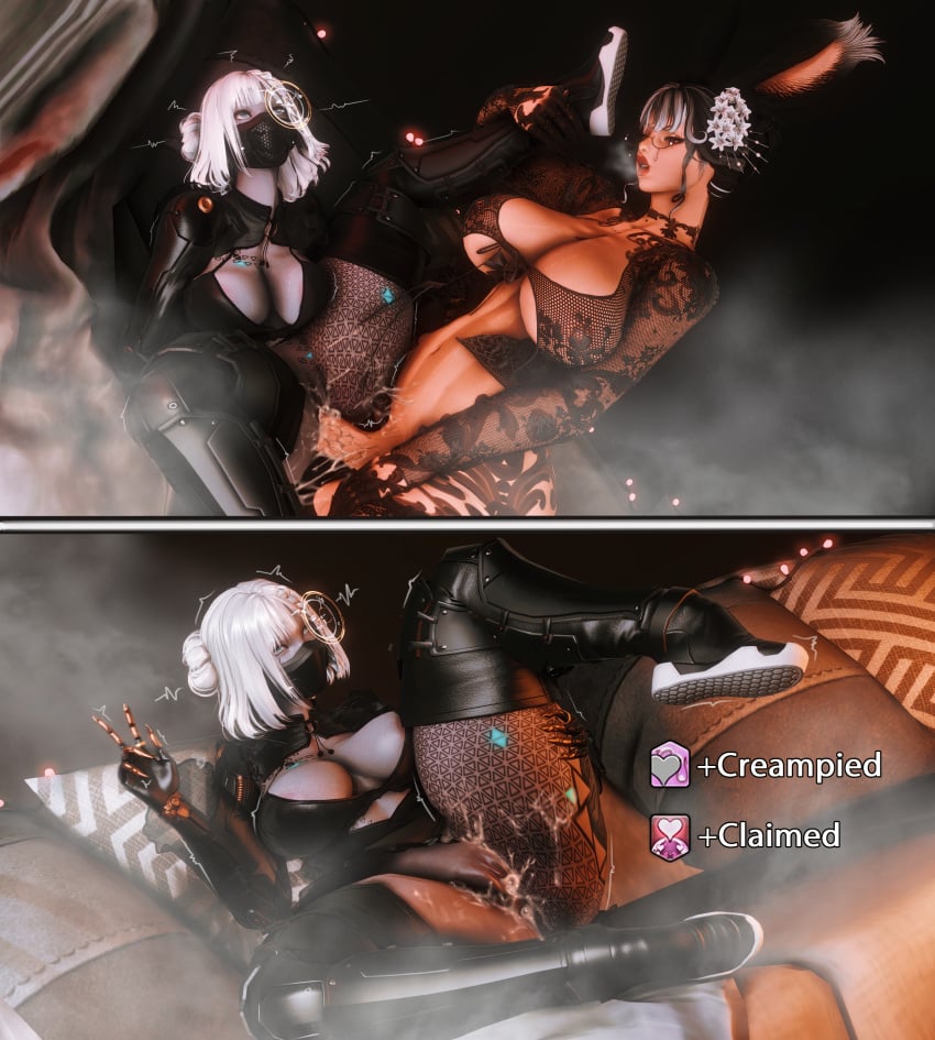 cerescloudsxiv creampie cum_in_ass cum_in_pussy cum_inside debuff elf_ears final_fantasy final_fantasy_xiv fucked_silly futa_on_female futanari gameplay_mechanics gpose(ffxiv) peace_sign screencap screenshot_edit status_effect v viera