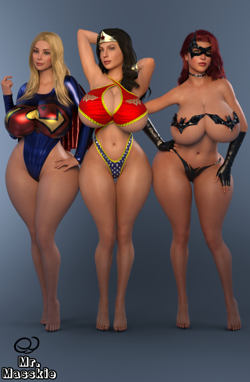 3d 3girls alien alien_girl alien_humanoid amazon athletic athletic_female barbara_gordon barefoot batgirl batman_(series) big_breasts black_hair breasts brown_hair bust busty curvy curvy_figure dc dc_comics demigoddess diana_prince eyebrows eyelashes eyes female female_only fit fit_female heroine hips hourglass_figure huge_breasts humanoid justice_league kara_danvers kara_zor-el large_breasts legs light-skinned_female light_skin lips long_hair mrmasskie princess supergirl supergirl_(series) superhero superheroine superman_(series) themysciran thick_legs thick_thighs thighs voluptuous waist watermark wonder_woman wonder_woman_(series)