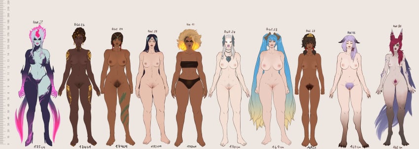 alune animal_ears asian_female black_hair blue_eyes blue_hair blue_skin bra braided_hair breasts chart dark-skinned_female demon_girl evelynn excessive_pubic_hair female_only hair_ornament headband height_chart height_difference irelia_xan karma_(league_of_legends) league_of_legends league_of_legends:_wild_rift long_hair mature_female mel_medarda mother nude panties pepprnsalt piercing pubic_hair purple_hair pussy pussy_hair red_hair rell_(league_of_legends) sett's_mom short_hair small_breasts sona_buvelle strapless_bra succubus taliyah tiny_breasts white_hair xayah yellow_eyes yellow_hair