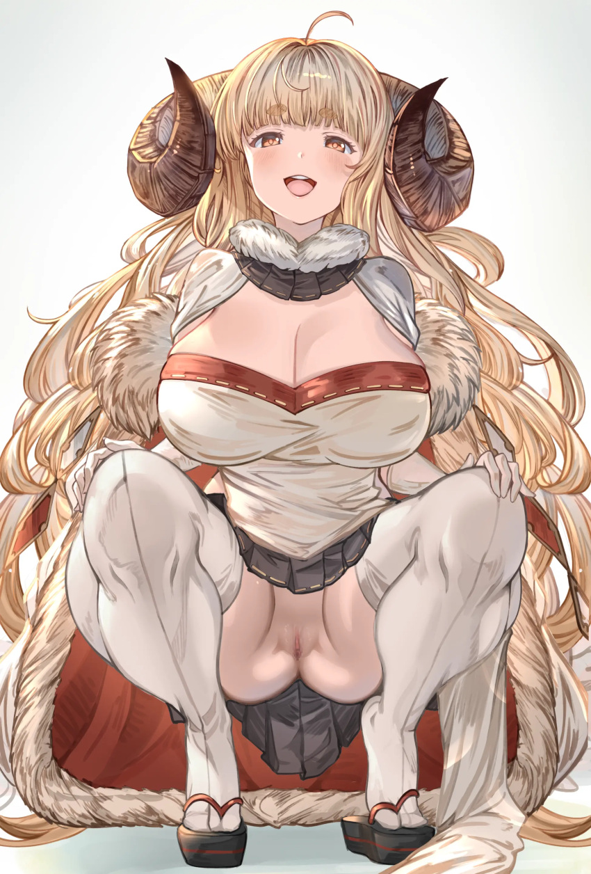 aldehyde anila_(granblue_fantasy) bottomless granblue_fantasy open_toe_shoes tagme thighs