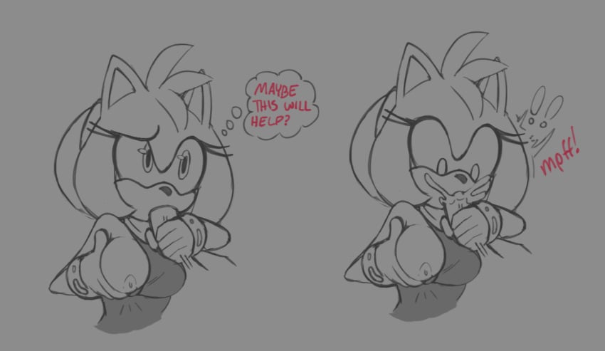 1girls amy_rose anthro blowjob breasts breasts_out commissions_open cum cum_in_mouth female furry self_upload silver27 sketch sonic_(series) sonic_the_hedgehog_(series) surprised