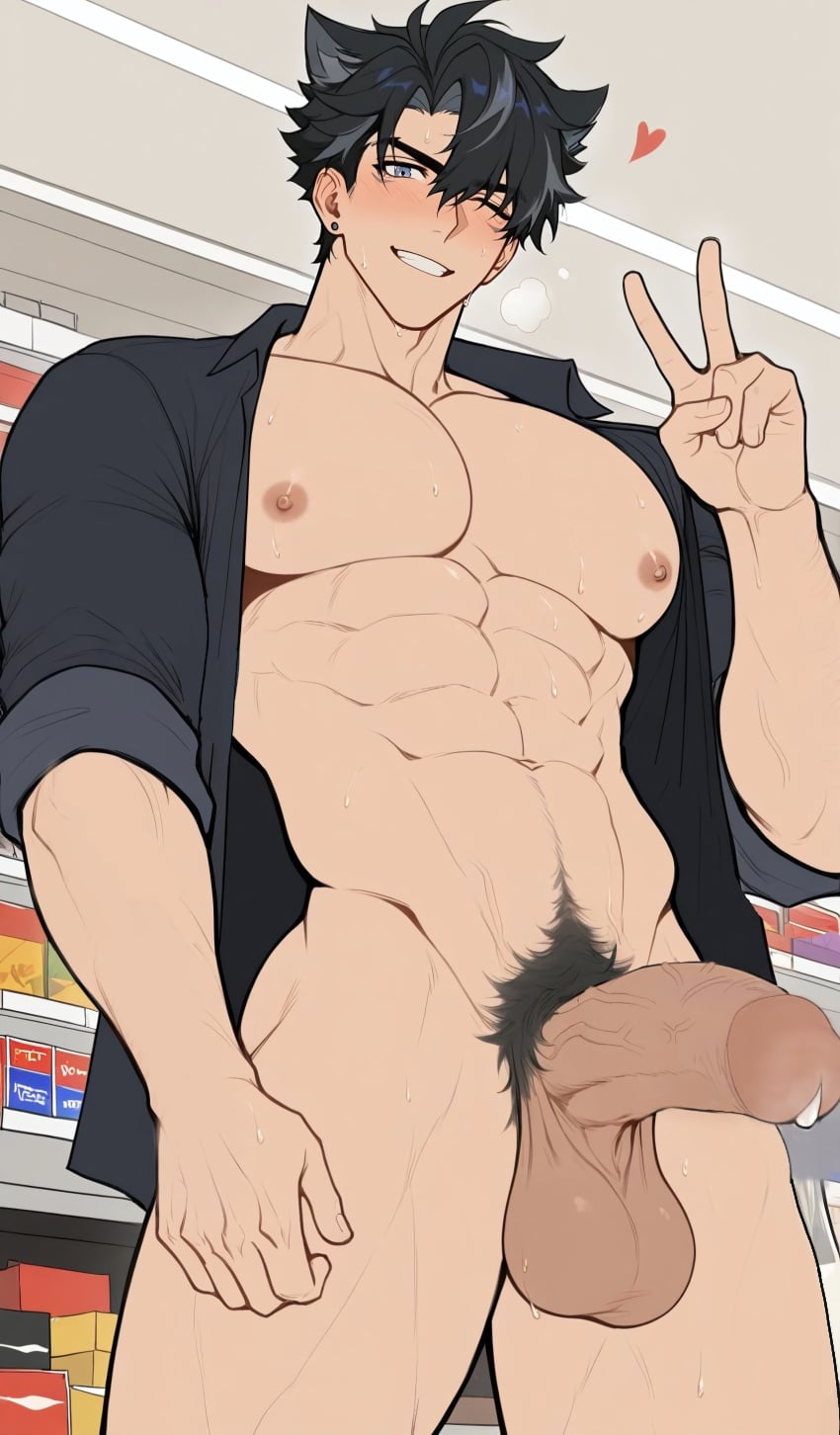 ai_generated dreamofrick male male_only muscular solo solo_focus wriothesley_(genshin_impact)