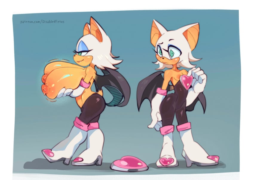 1girls anthro anthro_female bat big_areola big_breasts big_lips big_nipples breasts breasts_squeezed_together disabledfetus eyeshadow flat_chest green_eyes huge_breasts large_breasts lips lipstick looking_at_another makeup new_version nipples old_version rouge_the_bat sega shiny_breasts small_breasts sonic_(series) sonic_the_hedgehog_(series) video_games voluptuous white_hair