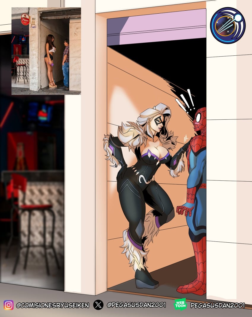 1boy 1boy1girl 1girl1boy 1girls 2026 alley alleyway_milf_(meme) alluring black_cat_(marvel) black_cat_(marvel_rivals) bodysuit couple couple_(romantic) couples dan_pegasusnsfw enticing felicia_hardy female height_difference light-skin light-skinned_female looking_at_partner male marvel marvel_comics marvel_rivals meme meme_reference peter_parker romantic romantic_couple seducing seductive seductive_look seductive_pose skin_tight smaller_male spider-man spider-man_(marvel_rivals) spider-man_(series) superhero superhero_couple superheroine taller_female teasing teasing_partner temptation tempting tight_clothes tight_clothing voluptuous voluptuous_female white_hair