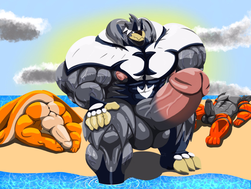 abs biceps furry gay hyper hyper_balls hyper_genitalia hyper_penis hyper_testicles joeyvally male male_focus male_only muscle muscles muscular muscular_arms muscular_ass muscular_back muscular_legs muscular_male muscular_thighs nipples pecs pokemon urshifu veins veiny_penis