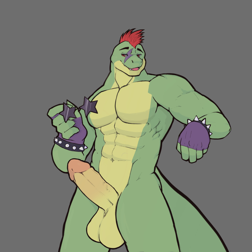 1boy 2022 abs alligator alligatorid amiryth anthro athletic_anthro athletic_male balls ballsack big_balls big_penis boner bracelet completely_nude completely_nude_male crocodile crocodilian crocodylid digital_drawing_(artwork) digital_media_(artwork) erection facepaint fangs fingerless_gloves five_nights_at_freddy's five_nights_at_freddy's:_security_breach foreskin furry furry_male furry_only gesture glans glasses gloves green_skin grey_body hi_res holding_glasses holding_object holding_sunglasses huge_balls huge_cock huge_testicles humanoid_genitalia humanoid_penis intact large_penis male male_only mohawk_(hairstyle) montgomery_gator_(fnaf) muscles muscular_anthro muscular_arms muscular_male navel no_nipples nude nude_male pecs pectorals penis red_eyes red_hair reptile reptile_humanoid retracted_foreskin scottgames scrotum sharp_teeth simple_background smile smiling smiling_at_viewer solo solo_anthro spiked_bracelet star_glasses sunglasses testicles thick_penis thick_tail two_tone_body two_tone_skin uncut veiny_penis