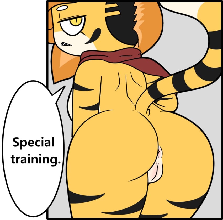 2022 absurd_res ambiguous_species anthro anus ass bella_(tonytoran) big_butt comic erection female fur furry furry_only genitals hi_res imminent_sex pussy solo tail tonytoran