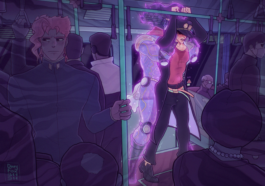 anal_through_clothes bernie_sanders black_hair blush boner crowd erection exhibitionism fully_clothed ghost human humanoid invisible_man jojo's_bizarre_adventure jotaro_kujo male male/male male_only miserdirt muscular muscular_male noriaki_kakyoin penetration_through_clothes public_sex public_transportation self_upload sex_from_behind sex_through_clothes sex_through_clothing stand_(jjba) standcest standing_sex star_platinum stardust_crusaders stomach_bulge subway sweat voyeurism