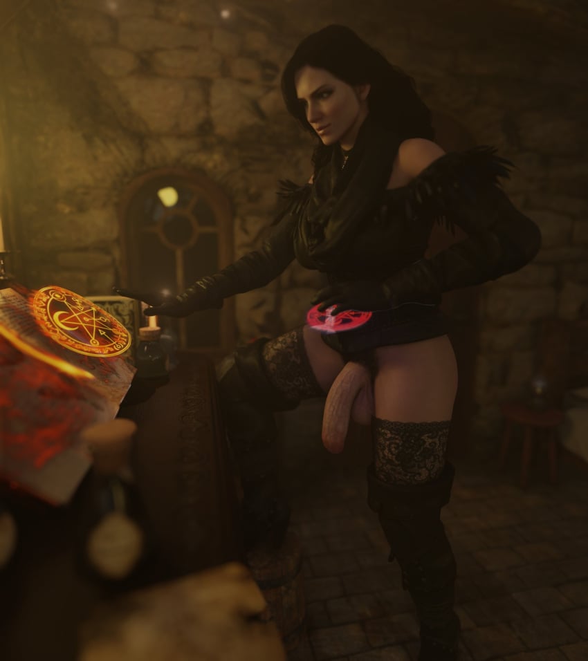 1futa 3d big_penis cd_projekt_red flaccid futa_only futanari g_shtein magic solo sorceress the_witcher_(series) the_witcher_3:_wild_hunt yennefer