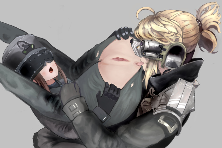 2girls anilingus anus armor ass commission exposed_ass exposed_pussy female_only first_porn_of_character folded fritzz gloves goddess_of_victory:_nikke goggles hand_on_thigh headphones headset helmet hi_res legs_behind_head military military_uniform multiple_girls open_mouth product_23 puckered_anus pussy rimjob rimming ripped_clothing ripping_clothing soldier soldier_ow tongue tongue_in_anus tongue_out yuri