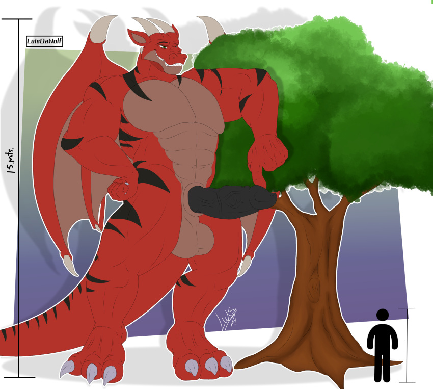 anthro chart dragon hi_res luisdawolf male male_only size_chart solo