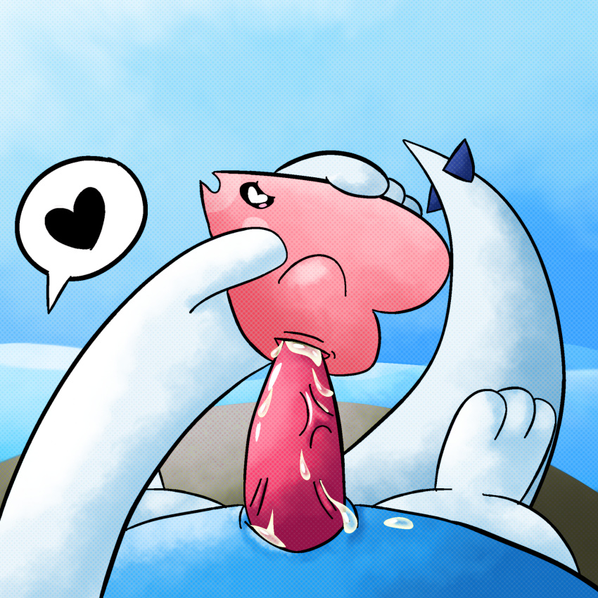 animal_genitalia blue_background bodily_fluids cum cum_in_pussy cum_inside digital_media_(artwork) duo ejaculation erection female feral feral_only first_person_view fish generation_2_pokemon generation_3_pokemon genital_fluids genitals glistening glistening_body group happy heart hi_res legendary_pokemon living_condom lugia luvdisc male male/female marine nintendo nude penetrable_sex_toy penetration penis pokemon pokemon_(species) pussy sex sex_toy shiny_luvdisc shiny_pokemon simple_background smile suplosers vaginal_penetration water wings zoophilia