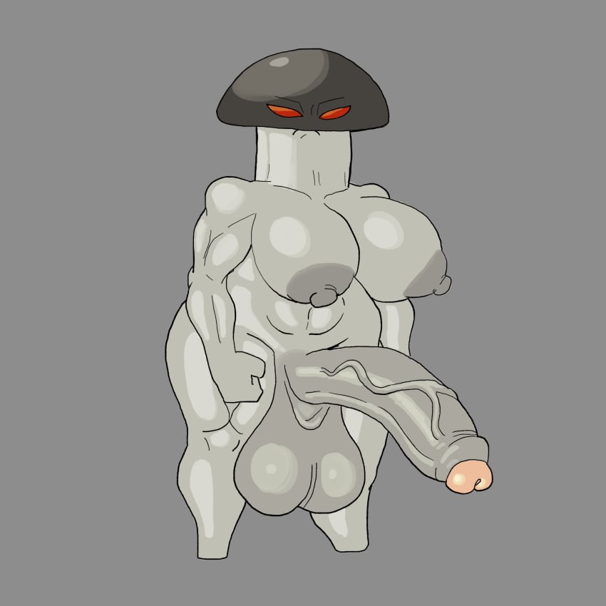 1futa areolae azllim balls big_breasts big_penis breasts doom-shroom_(pvz) full_body fungy futa_only futanari grey-skinned_futanari grey_skin huge_balls huge_cock humanoid humanoid_penis large_penis muscular muscular_futanari mushroom nipples nude partially_retracted_foreskin penis plants_vs_zombies solo standing thick_thighs uncut wide_hips