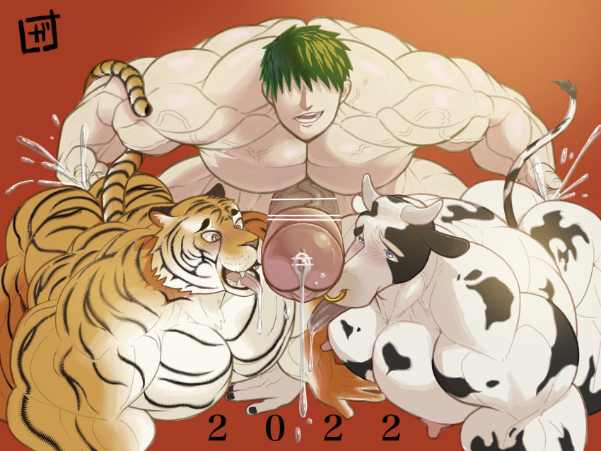 abs bara biceps censored furry gay hyper hyper_balls hyper_genitalia hyper_penis hyper_testicles male male_focus male_only muscle muscles muscular muscular_arms muscular_ass muscular_back muscular_legs muscular_male muscular_thighs nagare nipples pecs veins veiny_penis