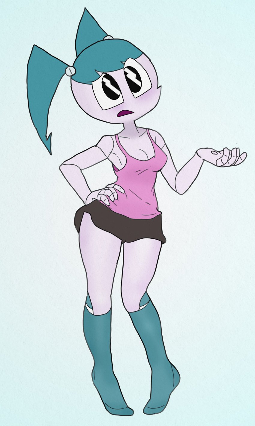 1girls 2d cartoon_network cute female female_only humanoid jenny_wakeman my_life_as_a_teenage_robot robot robot_girl robot_humanoid solo teenager tv tv_show uniform xj-9