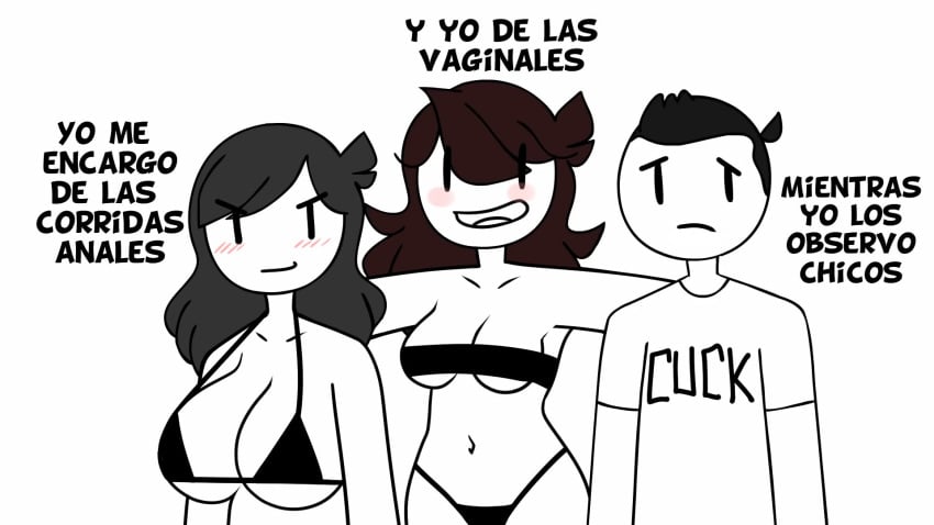 1boy 2girls breast_size_difference cheating cuck cuckold edit edited english_text group imminent_anal imminent_sex imminent_vaginal jaiden jaiden_animations jaidenanimations jaidens_dad jaidens_mom long_hair mob_face netorare ntr screen_capture screencap screenshot screenshot_edit spanish spanish_text steca stupid text thelazyart