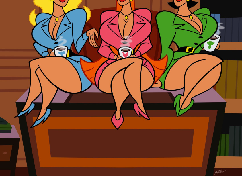 3girls aged_up big_breasts big_butt big_hair black_hair black_hair_female blonde_female blonde_hair blonde_hair_female blossom_(powerpuff_girls) bottom_heavy breasts bubbles_(powerpuff_girls) busty buttercup_(powerpuff_girls) cartoon_network clothed clothing curvy curvy_figure digital_drawing_(artwork) digital_media_(artwork) females females_only hero heroine high_heels hips huge_breasts human humanoid large_ass large_breasts legs light-skinned_female light_skin lips lipstick long_hair_female mature mature_female orange_hair orange_hair_female powerpuff_girls samperez short_hair slim_waist superhero superheroine thick thick_hips thick_thighs thighs toonami top_heavy voluptuous wide_hips