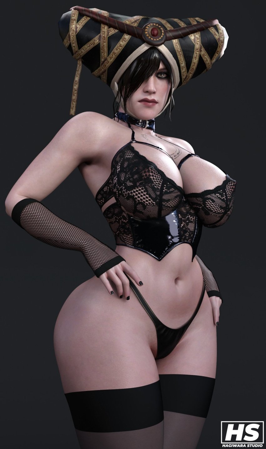 1girls 3d 3d_(artwork) big_ass big_breasts bra curvaceous curvy escoffion female female_focus female_only hagiwara_studio lingerie pinup pinup_pose pose sheala_de_tancarville tagme the_witcher_(series) the_witcher_2 thick_thighs thong voluptuous wide_hips