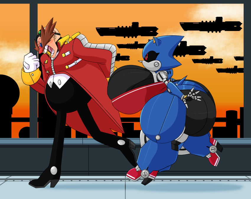 big_breasts big_butt dr._eggman female metal_sonic pakaproductions robot robot_girl rule_63 shortstack sonic_(series) sonic_the_hedgehog_(series) thick_thighs