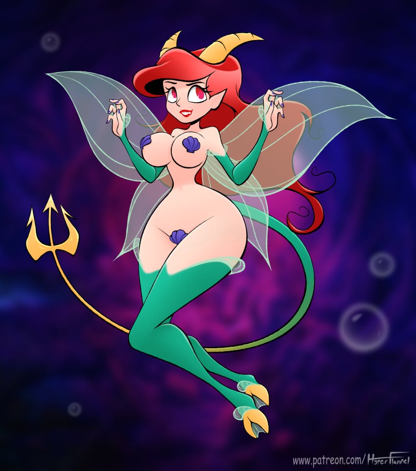 1girls absurd_res ariel big_breasts demon demon_girl demoness disney disney_princess fairy female female_only hourglass_figure hyperflannel maebari mermaid pasties png red_eyes red_hair seashell seashell_maebari seashell_pasties seashells shells shoulder_length_gloves signature succubus succubus_horns succubus_tail the_little_mermaid thick_thighs thigh_highs thin_waist transformation underwater water wide_hips wings