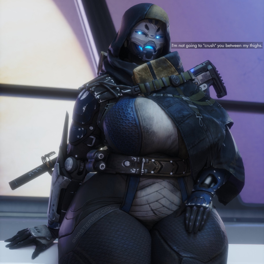 1girls big_breasts bungie coolmaster98 curvy destiny_(game) destiny_2 dialogue elsie_bray exo exo_stranger looking_at_viewer thick_thighs voluptuous_female