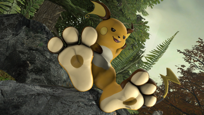 big_pawpads big_paws chilling feet feet_on_face feet_up female female_focus female_only furry gen_1_pokemon happy jadeink looking_at_viewer looking_pleasured nintendo no_humans paw_pose pawpads paws pokémon_(species) pokemon pokemon_(species) raichu raised_leg raised_tail relaxing simple_background smile toes toes_curled toes_spread video_game_character