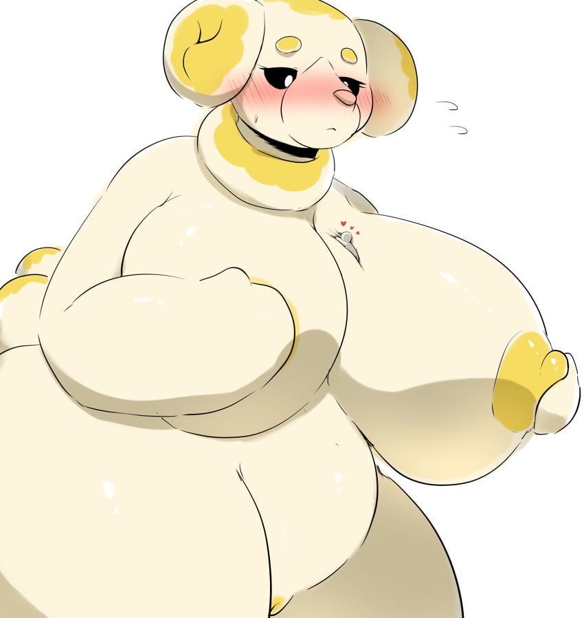 absurd_res anthro ass big_breasts big_butt blush breasts duo female fidough generation_9_pokemon genitals hi_res human kify larger_female male mammal nintendo nipple_fetish nipple_play nipples pokémon_(species) pokemon pokemon_(species) pussy size_difference smaller_male thick_thighs yellow_nipples