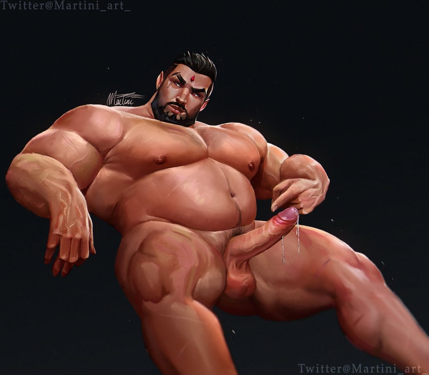 1boy abs bara belly biceps big_ass big_balls big_cock big_dom_small_sub big_penis black_hair blush bodybuilder bulky erection facial_hair gay hard_on male male_focus male_only martini_art muscle muscles muscular muscular_arms muscular_ass muscular_back muscular_legs muscular_male muscular_thighs naked nipples pecs precum precum_drip precum_on_penis precum_string pubic_hair thick_ass thick_thighs veins yaoi