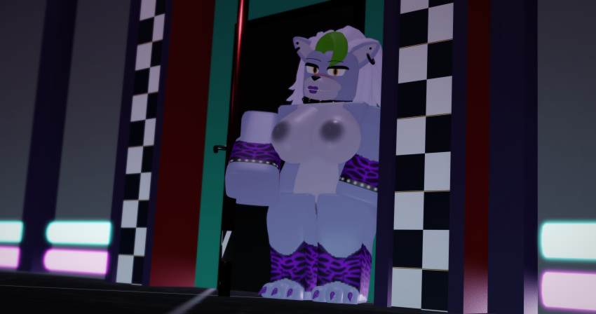 1girls 3d 4k anthro breasts enagmi female five_nights_at_freddy's five_nights_at_freddy's:_security_breach furry furry_only looking_at_viewer nude nude_female roblox robloxian roxanne_wolf_(fnaf) solo solo_focus tagme wolf wolf_ears