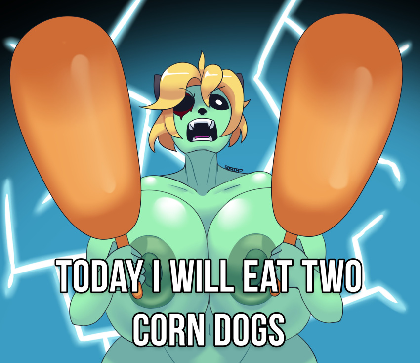 anthro big_breasts breasts corn_dog female meme softnsfwimp tagme