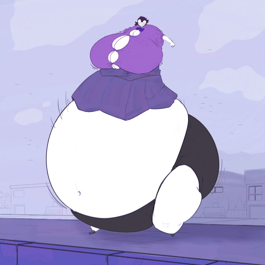 big_belly bow fat fat_legs giantess giantess_growth gigantic_belly high_heels huge_breasts hyper hyper_belly jaiden jaiden_animations jaidenanimations orb panties shocked thick_thighs youtuber