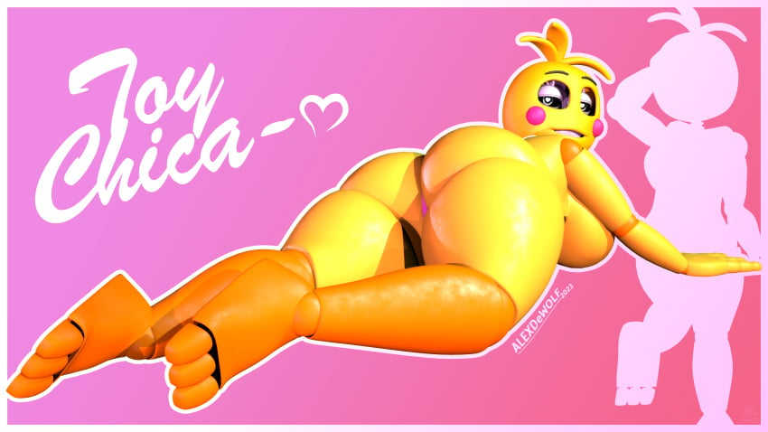 3d 3d_(artwork) alexdewolf animatronic anthro avian big_ass big_butt bird female five_nights_at_freddy's five_nights_at_freddy's_2 garry's_mod half-closed_eyes laying_down laying_on_ground laying_on_stomach looking_at_viewer looking_back looking_over_sholder panties solo thick_ass thick_thighs toy_chica_(fnaf) toy_chica_(love_taste) video_games