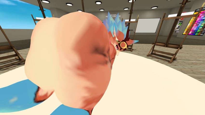 bending_over bent_over big_ass blue_hair blue_sky caked_up canvas countershade_butt countershade_fur countershading fat_ass furry gigantic_ass goggles goggles_on_forehead horny_face looking_back meaty_ass mrhighvoice phat_ass pink_eyes seductive_eyes seductive_look seductive_pose teasing_with_ass teasing_with_butt tempting thicc thicc_ass thicc_thighs thick_ass thick_thighs too_thicc voluptuous voluptuous_ass voluptuous_furry vrchat wanting_sex whiteboard